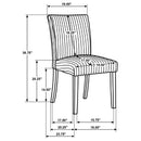  Coaster Furniture Dermott 106512BLK Set of 2 Upholstered Parson Dining Side Chair - Black IMAGE 11