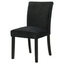  Coaster Furniture Dermott 106512BLK Set of 2 Upholstered Parson Dining Side Chair - Black IMAGE 6