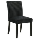  Coaster Furniture Dermott 106512BLK Set of 2 Upholstered Parson Dining Side Chair - Black IMAGE 7