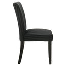  Coaster Furniture Dermott 106512BLK Set of 2 Upholstered Parson Dining Side Chair - Black IMAGE 8
