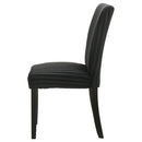  Coaster Furniture Dermott 106512BLK Set of 2 Upholstered Parson Dining Side Chair - Black IMAGE 9