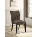  Coaster Furniture Dermott 106512CH Set of 2 Upholstered Parson Dining Side Chair - Chocolate IMAGE 4