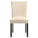  Coaster Furniture Dermott 106512CRM Set of 2 Upholstered Parson Dining Side Chair - Cream IMAGE 1