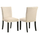  Coaster Furniture Dermott 106512CRM Set of 2 Upholstered Parson Dining Side Chair - Cream IMAGE 3