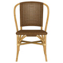  Coaster Furniture Lexley 109122 Set of 2 Woven Rattan Dining Side Chair - Brown IMAGE 1