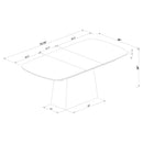  Coaster Furniture Potero 123131 73-inch Faux Marble Extension Leaf Dining Table - Black IMAGE 4