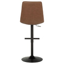  Coaster Furniture Eldridge 182957 Faux Leather Upholstered Adjustable Bar Stool - Coffee IMAGE 6