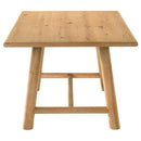  Coaster Furniture Duncan 193651 71-inch Rectangular Wood Dining Room Table - Washed Oak IMAGE 4