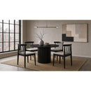  Coaster Furniture Hamlyn 193930BLK 47-inch Round Wood Dining Room Table - Black IMAGE 1