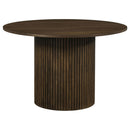  Coaster Furniture Hamlyn 193930WAL 47-inch Round Wood Dining Room Table - Walnut IMAGE 1