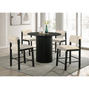  Coaster Furniture Hamlyn 193938BLK 43-inch Round Wood Counter Height Dining Table - Black IMAGE 3