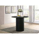  Coaster Furniture Hamlyn 193938BLK 43-inch Round Wood Counter Height Dining Table - Black IMAGE 4