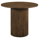  Coaster Furniture Hamlyn 193938WAL 43-inch Round Wood Counter Height Dining Table - Walnut IMAGE 2