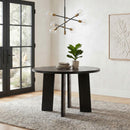  Coaster Furniture Strouse 193940BLK 47-inch Round Wood Dining Room Table - Black IMAGE 3