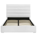  Coaster Furniture Felicity 203511KE 53-inch Upholstered Eastern King Platform Bed - White IMAGE 2