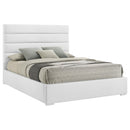  Coaster Furniture Felicity 203511KE 53-inch Upholstered Eastern King Platform Bed - White IMAGE 7