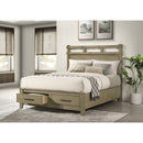  Coaster Furniture Hazlewood 207530Q 59-inch Queen Panel Storage Bed - Vineyard Oak IMAGE 4