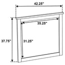  Coaster Furniture Hazlewood 207534 Dresser Mirror - Vineyard Oak IMAGE 2