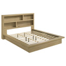  Coaster Furniture Hendricks 222650KW California King Bookcase Headboard Platform Bed - Light Oak IMAGE 1