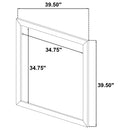  Coaster Furniture Hendricks 222654 Dresser Mirror - Light Oak IMAGE 1