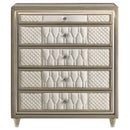  Coaster Furniture Lorient 222665 5-drawer LED Chest - Ivory/Camel IMAGE 7