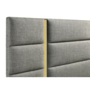  Coaster Furniture Ines 223091GRYKE 56-inch Fabric Upholstered Eastern King Panel Bed - Grey IMAGE 5