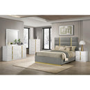  Coaster Furniture Ines 223091GRYQ 56-inch Fabric Upholstered Queen Panel Bed - Grey IMAGE 8