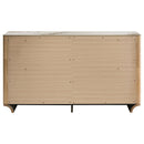  Coaster Furniture Leanne 223133 6-drawer Sinter Stone Top Dresser Cabinet - Light Oak IMAGE 5