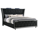  Coaster Furniture Lorient 223161KE Eastern King LED Upholstered Bed - Black IMAGE 8