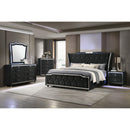  Coaster Furniture Lorient 223161Q Queen LED Upholstered Wingback Bed - Black IMAGE 10