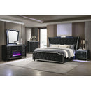  Coaster Furniture Lorient 223161Q Queen LED Upholstered Wingback Bed - Black IMAGE 11