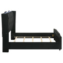  Coaster Furniture Lorient 223161Q Queen LED Upholstered Wingback Bed - Black IMAGE 8