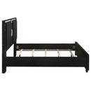  Coaster Furniture Ravenne 223191KW Velvet Upholstered California King LED Panel Bed - Black IMAGE 7