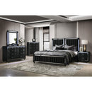  Coaster Furniture Ravenne 223191Q Velvet Upholstered Queen LED Panel Bed - Black IMAGE 10