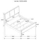  Coaster Furniture Arini 224301KWCRM 56-inch California King Panel Bed - Cream/Sand Wash IMAGE 9
