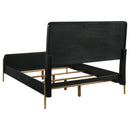  Coaster Furniture Arini 224330KW Rattan California King Panel Bed - Black/Natural IMAGE 1