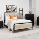  Coaster Furniture Arini 224331KECRM 56-inch Eastern King Panel Bed - Cream/Black IMAGE 5