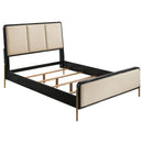 Coaster Furniture Arini 224331KWCRM 56-inch California King Panel Bed - Cream/Black IMAGE 2