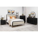  Coaster Furniture Arini 224331KWCRM 56-inch California King Panel Bed - Cream/Black IMAGE 9