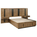  Coaster Furniture Terrace 224907 2-piece Wall Panel with Nightstand Set - Ash Brown IMAGE 3
