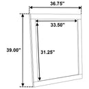  Coaster Furniture Trenton 225064 Dresser Mirror - Rustic Cream IMAGE 1