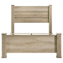  Coaster Furniture Oakglen 225101KE 55-inch Eastern King Panel Bed - Weathered Oak IMAGE 2
