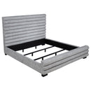  Coaster Furniture Patricia 300719KE 58-inch Boucle Upholstered Eastern King Bed - Grey IMAGE 2
