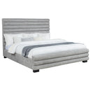  Coaster Furniture Patricia 300719KE 58-inch Boucle Upholstered Eastern King Bed - Grey IMAGE 9
