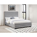  Coaster Furniture Patricia 300719Q 58-inch Boucle Upholstered Queen Bed - Grey IMAGE 3