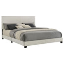  Coaster Furniture Dorian 300852KE Fabric Upholstered Eastern King Panel Bed - Cream IMAGE 3