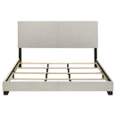  Coaster Furniture Dorian 300852KE Fabric Upholstered Eastern King Panel Bed - Cream IMAGE 5