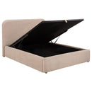  Coaster Furniture Anders 306037BEIKE Upholstered Eastern King Storage Lift Platform Bed - Beige IMAGE 2