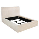  Coaster Furniture Rebecca 306141KW Faux Fur Upholstered California King Bed - Cream IMAGE 2