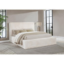  Coaster Furniture Rebecca 306141KW Faux Fur Upholstered California King Bed - Cream IMAGE 4
